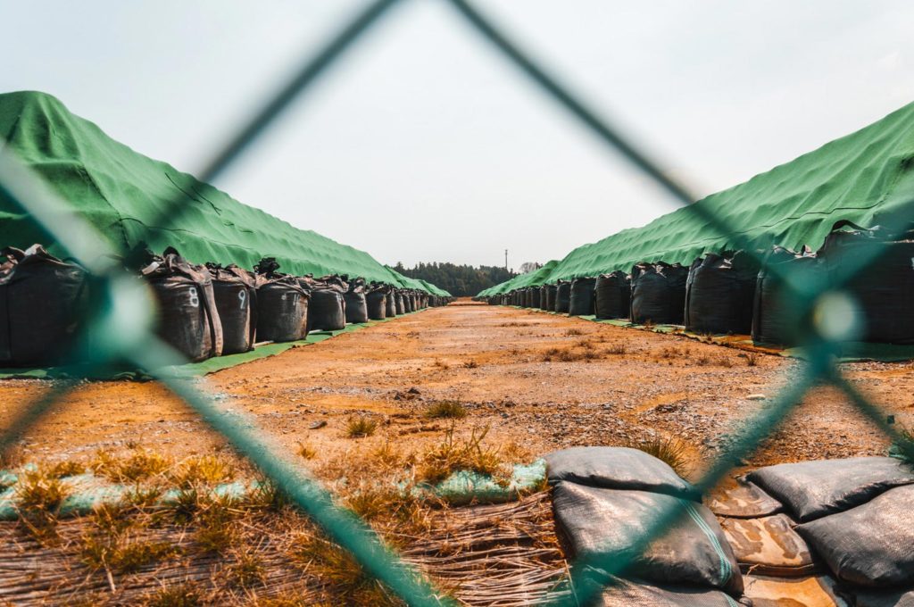 Bags containing nuclear waste in Fukushima