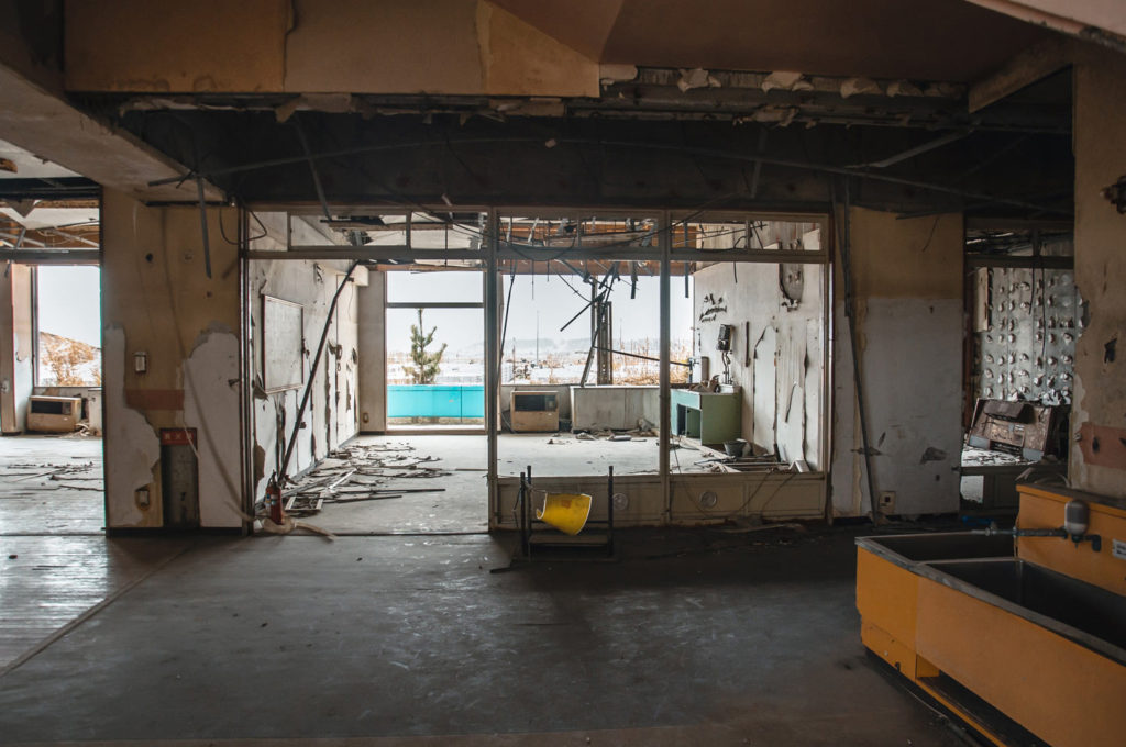 Empty Room Of Ukedo Elementary School In Fukushima, Destroyed By Tsunami In March 2011