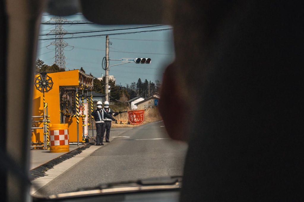 Police Stoping Cars At Exclusion Zone